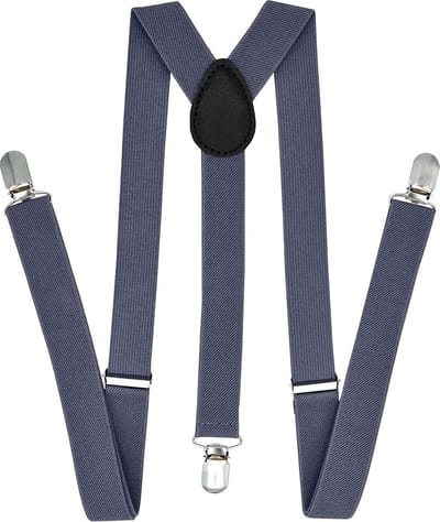 Fako Fashion - Heren Bretels - Dames Bretels - Effen - 100cm - Donkergrijs