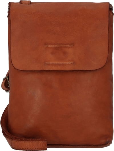 HAROLD'S Leren Schoudertas Telefoontasje Submarine Smartphonebag Cognac Bruine