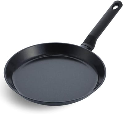 Keramische Pannenkoekenpan - Crêpepan Koekenpan - Gelijkmatig Bakken - Duurzaam Keramisch Materiaal - 28cm Diameter - Zwart