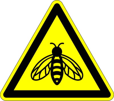 Pas op bijen sticker 100 mm