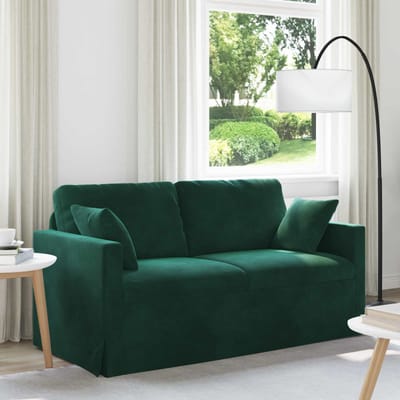 vidaXL - Bank - Donkergroen - 158 - x - 78 - x - 80 - cm - Fluweel