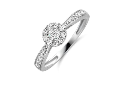 Blush Ring 1651WDI/54 14kr Witgoud 0,46crt G SI Briljant geslepen Diamant Maat 54