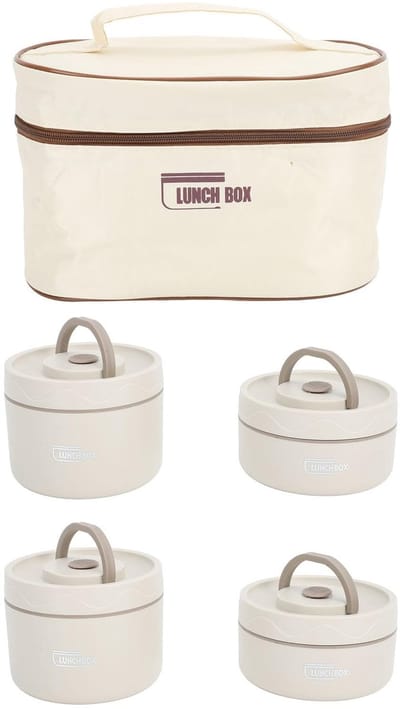 Dailygoods- Lunchbox Geïsoleerd 304 Roestvrij Staal - Draagbare Voedselcontainer - Thermische Box - Multifunctioneel - Veilig voor Voedsel - Lichtgewicht en Stevig