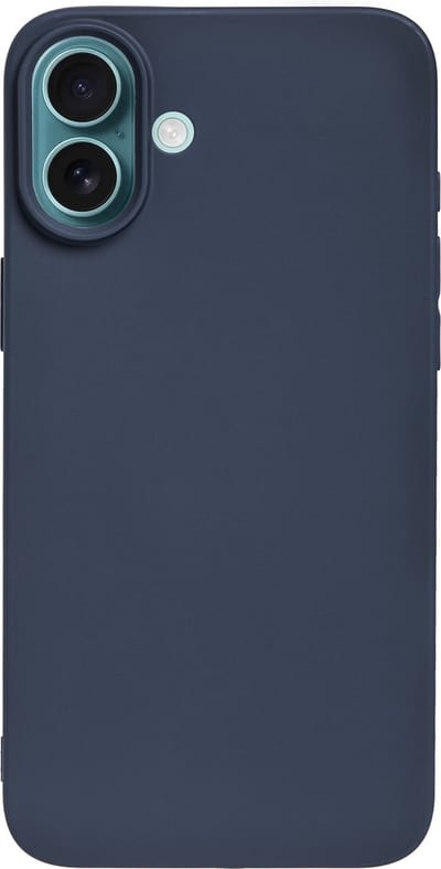 BMAX Siliconen hard case hoesje voor iPhone 16 - Hardcover - Apple - Back cover - Backcover - Beschermhoesje - Telefoonhoesje - Hard case - Telefoonbescherming - Donkerblauw