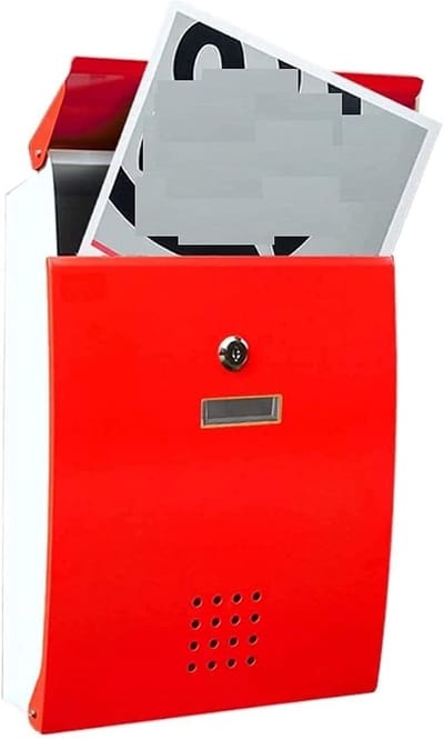 Wandbrievenbus Pakketbrievenbus - Postbus Opbergbox - Veilig Post Ontvangen - Waterdicht Gegalvaniseerd - 37.5x8.5x26cm - Wit