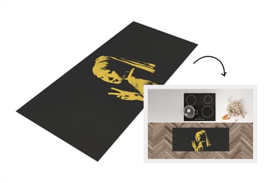 Keukenloper - Loper keuken - Meisje met de parel - Vermeer - Peace - 120x50 cm - Keukenloper vinyl