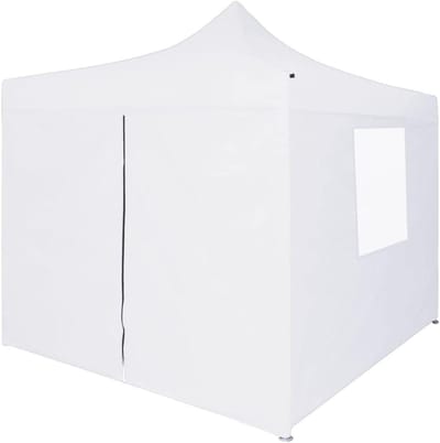 Opvouwbare Partytent - Pop-up Tent Tuin - Outdoor Evenementen - UV- en Waterbestendig Dak - 3 x 3 m - Wit