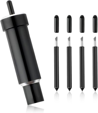 Diep snijblad voor snijmachine - Compatibel met snijmachine - Fijn punt - Bladen met behuizing - Snijblad voor nauwkeurig snijwerk - Voor hobbyisten - DIY-projecten.