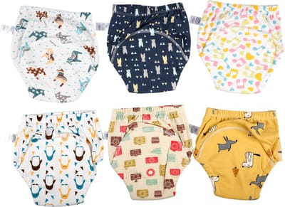 Bummy - Zindelijkheidsbroekjes - Oefenbroekjes zindelijkheid - 6 Stuks - Maat S (8-11kg) - Trainingsbroekjes - Wasbaar & Waterdicht - Zacht Premium Katoen - REACH-getest