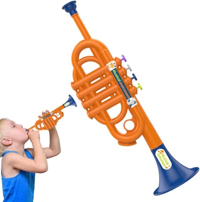 Muziekinstrument Speelgoed - Kindertrompet - Muziek Ontdekken - Vriendelijk Ontwerp - 48 x 21 x 7 cm