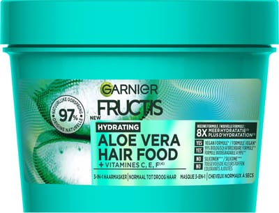 Garnier Fructis Hair Food Aloë Vera 3-in-1 Hydraterend Haarmasker Voordeelverpakking - Normaal Tot Droog Haar - 6 x 400ml