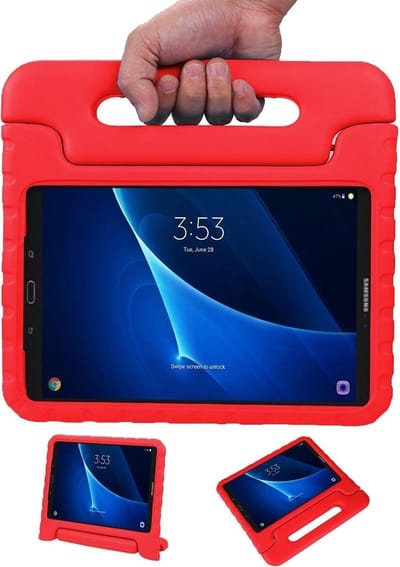 Hoesje - Geschikt voor Samsung Galaxy Tab A 10.1 (2019) - Kinderhoes Shockproof Bumper - Kidsproof Case - Tablethoes - Kinder Hoes Cover - Rood