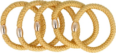 Haarsoires Haarelastieken Basic - Hair Tie - Beige - Set van 5 - Eenvoudige Haar Elastieken voor Dagelijks Gebruik