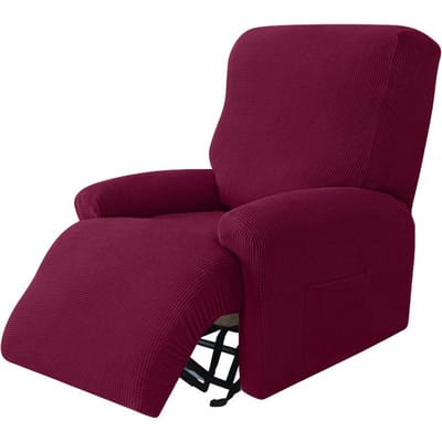 1-zits Relaxfauteuilhoes Voor Woonkamer Relax Fauteuil Hoes Stretch Lazy Elastisch Jacquard Bank Stoelhoes 1 Seater(4pcs)