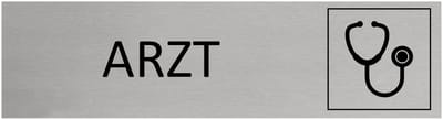 CombiCraft Aluminium Deurbordje "Arzt" 165x45mm met tape