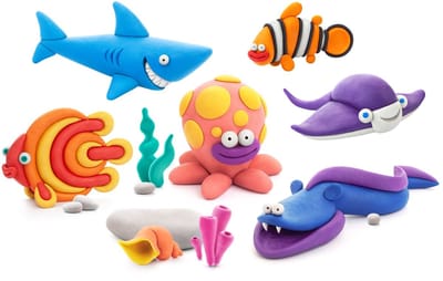 Hey Clay boetseerklei Oceaan 6 personages - 15 potjes klei
