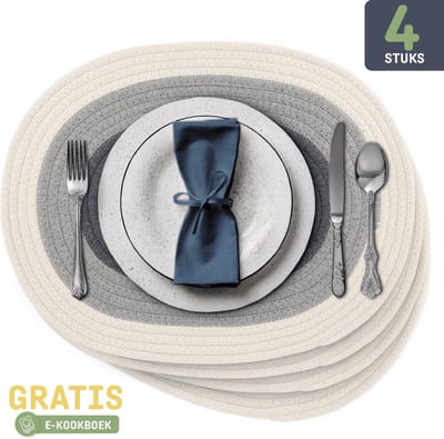 Sophie Nordinn® - Placemats Abisko - Katoen - Verloop - Set 4 stuks