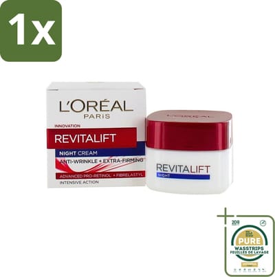 1 x L'Oréal Revitalift - Nachtcrème - Anti-Rimpel - Hydraterend en Verstevigend - 50 ml- Anti-rimpel Crème - Nachtcrème - Anti-aging Crème - Hydraterende Crème - Huidversteviging