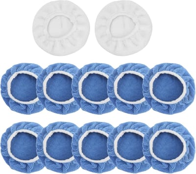 Polijstkappen Set - Polijstdoppen Microvezel - Auto Polijsten - Hoge Dichtheid Microvezel - 145mm & 160mm - Blauw