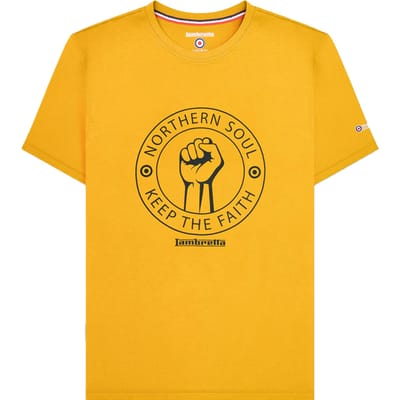 Lambretta Heren Northern Soul T-Shirt (Goud)