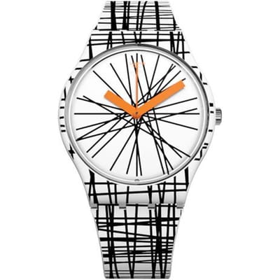 Swatch Originals Serie Kwarts Uurwerk 30 Meter Waterbestendig Horloge 34 Mm Wit Wijzerplaat Siliconen Band Unisex horloges GW183 White gray