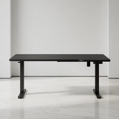 Mobili Bella Elektrisch Zit-Sta Bureau Hoekbureau 180x85 cm – L-Vorm Verstelbaar Bureau met Geheugenfunctie, Stil Motor Systeem, Carbon Fiber Werkblad, Ergonomisch Computerbureau Zwart