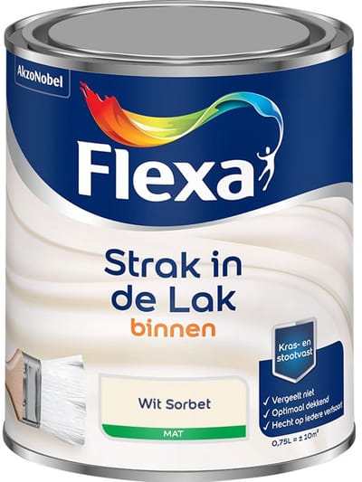 Flexa - Strak In De Lak Binnenlak Mat - Wit Sorbet - Mengverf - 750 Ml