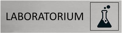 CombiCraft aluminium deurbordje Laboratorium - 165 x 45 mm met tape