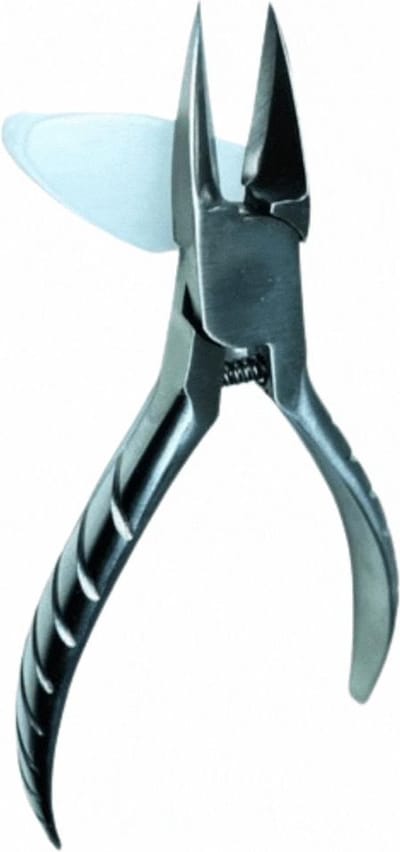Nagelknipper Richt - Nageltang hefboom (gebogen) - Stainless Steel - Zilver