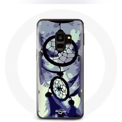 Hoesje voor Samsung Galaxy S9 Dreamcatcher paars grijs en zwart
