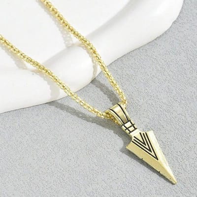 1 stuks Punk Stijl Pijlvormige Hanger Ketting, Verjaardagscadeau Voor Vriend, Geschikt Voor Dagelijks Gebruik