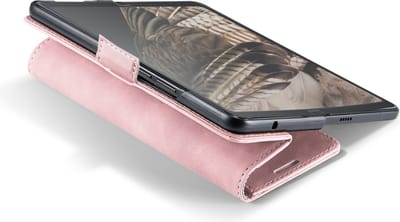 Casemania Hoesje Geschikt voor Google Pixel Fold - Pale Pink - Portemonnee Book Case