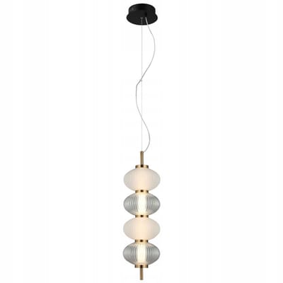 LED Hanglamp Testa Zwart Goud Transparant D60 4 lichtpunten 16W