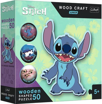Trefl Lilo & Stitch Hout Houten Legpuzzel - 50 stukjes - Vanaf 5 jaar