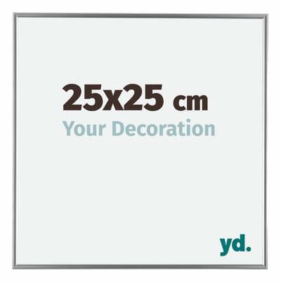 Your Decoration - Fotolijst 25x25 cm - Kunststof - Zilver Hoogglans - Evry