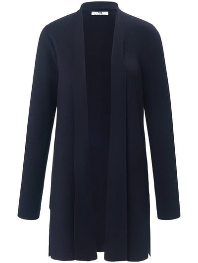 Lang vest 100% scheerwol lange mouwen Van Peter Hahn blauw