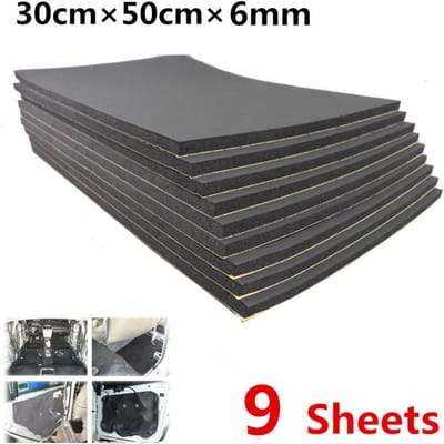 9 vellen 30X50cm Autodak/deur Geluidsisolerend Isolatie Celschuim 6mm