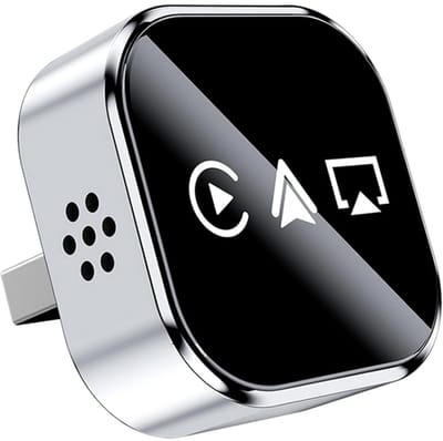GELLDG Draadloze CarPlay-adapter - 3-in-1 - Plug and Play - Draadloze ondersteuning - Inclusief schermspiegeling - Mini en stabiel - Draadloze Apple CarPlay-adapter - Bluetooth-connectiviteit - Geschikt voor iPhone