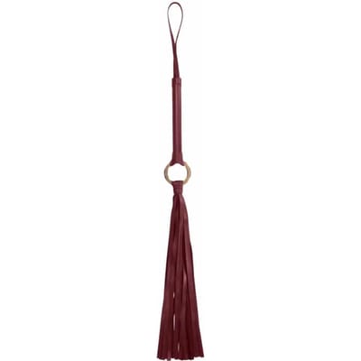 Ouch Halo - Kunst lederen Flogger - Burgundy