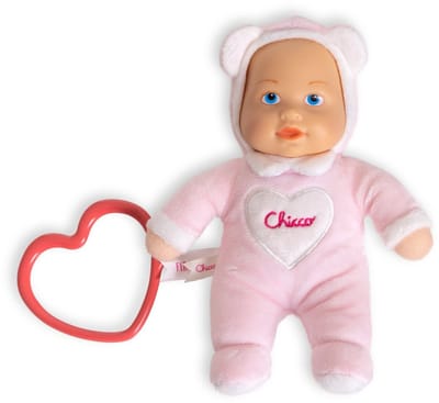 Chicco My Doudou Doll - Mijn Kleine Pop - Zachte Knuffelpop met Hartvormige Bijtring - Roze (0M+)