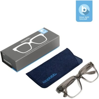 Looplabb blue light blocker sterkte 0,00 model max crystal black