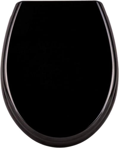 Toiletzitting - Toiletdeksel - Badkamer Vernieuwen - Automatische Sluiting - 45.5 x 38 cm - Zwart