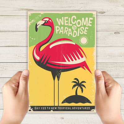 Spreukbord - Welcome To Paradise - Hout - Vintage - Grappig - Humor - Bord - Tekstbord - Wandbord - Wanddecoratie - Muurdecoratie - Woonkamer - Om Aan De Muur Te Hangen
