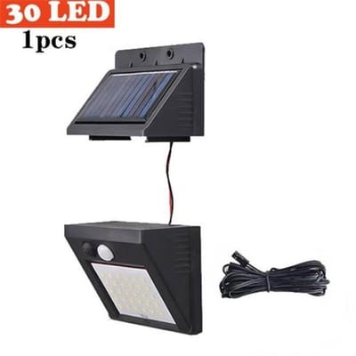 Lampe solaire - 30 LED - Détecteur de mouvement - Applique murale - Jardin - Extérieur