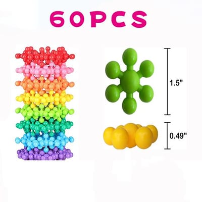 60/400 STKS Pruimenbloesem Bouwstenen 3D Stenen Speelgoed Baby Sneeuwvlok Bouwstenen Speelgoed DIY Educatief Blokkerend Speelgoed Cadeaus