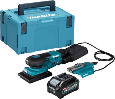 Makita BO 005 CGM101 Accuschuurmachine 40 V max. 80 x 130 mm 3,0 mm slag Borstelloos + 1x accu 4.0 Ah + Makpac - zonder lader
