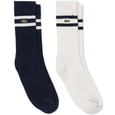 Socks Lacoste 2 Pack Ribbed Cotton Socks Navy Blue/White