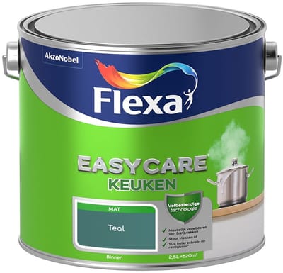 Flexa - Easycare Keuken - Teal - Mengverf - 2,5 L
