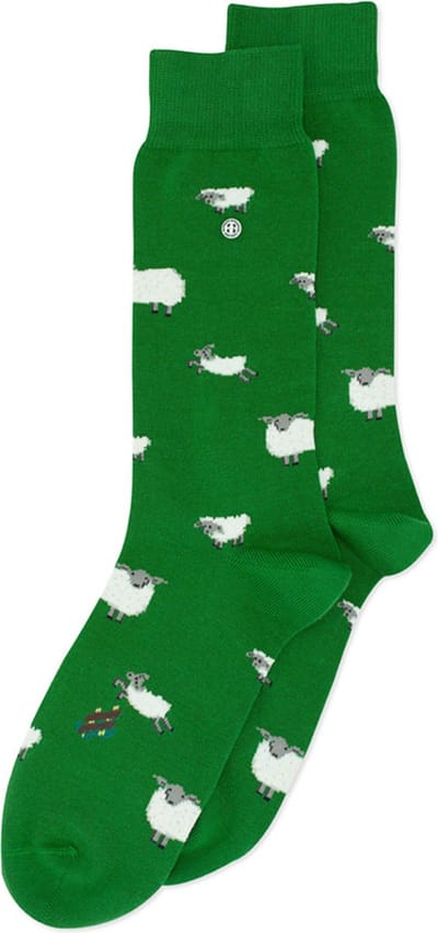 Alfredo Gonzales Sheep Sokken AG-Sk-SHE-01 115 Green/White XS(35-37)