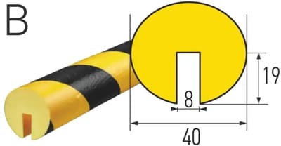 Knuffi stootrand kantprofiel type B | 5 meter